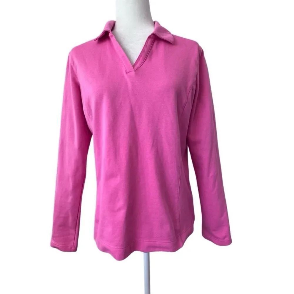 Slazenger Pullover Top V Neck Collar Long Sleeve SZ L